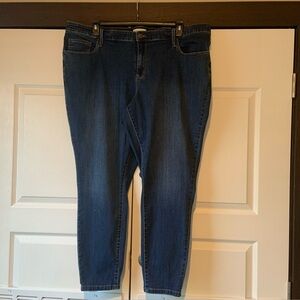 Ava & Viv Women’s Dark Wash Skinny Jean - size 24W Cotton/Poly/Spandex